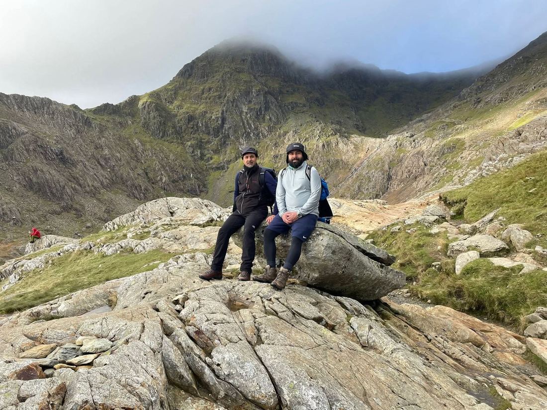 Rauf hiking in the mountains of North Wales