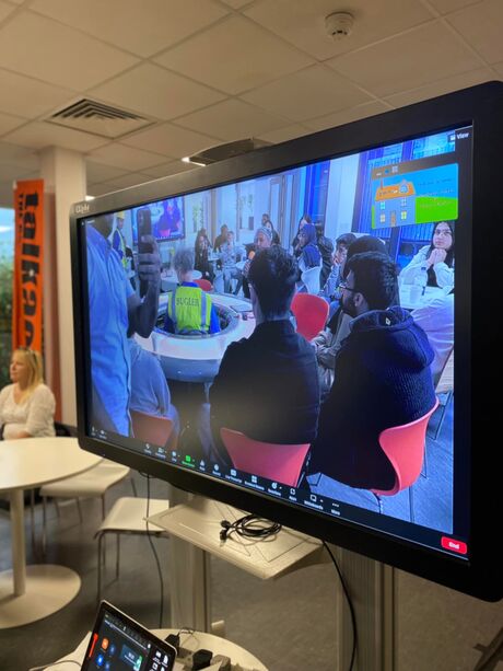 Video call linking up with a community open day